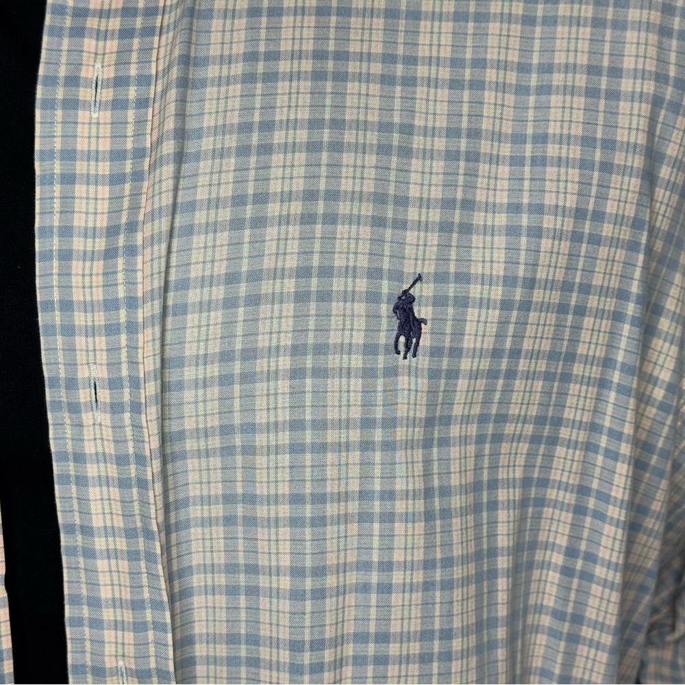 Ralph Lauren Pastel Plaid 100% Cotton Long sleeve button down Shirt L GUC - Picture 10 of 10